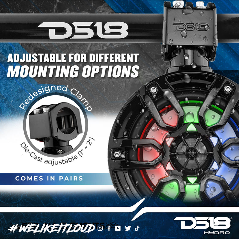 Load image into Gallery viewer, NXL 6.5&quot; Marine and Powersports Towers LED RGB Lights 100 Watts Rms - Black
