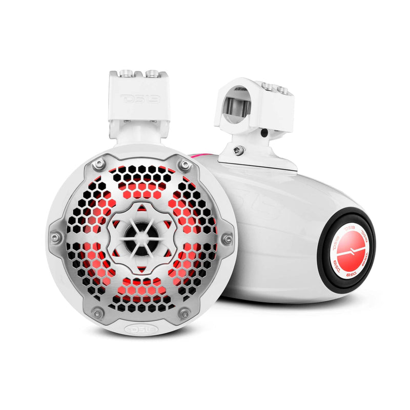Load image into Gallery viewer, NXL 6.5" Neodymium Marine and Powersports Towers with Built-in Passive Radiator, 1" Driver and LED RGB Lights 150 Watts Rms
