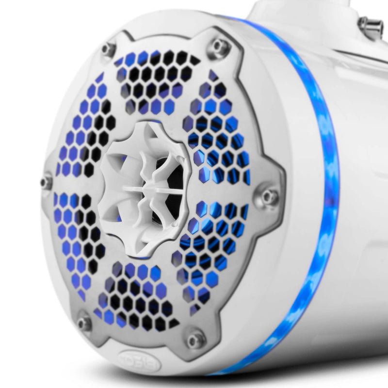 Load image into Gallery viewer, NXL 6.5" Neodymium Marine and Powersports Towers with Built-in Passive Radiator, 1" Driver and LED RGB Lights 150 Watts Rms -White
