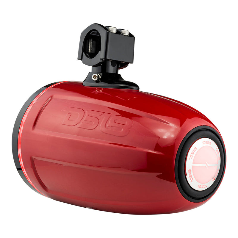 Load image into Gallery viewer, NXL 8&quot; Neodymium Marine and Powersports Towers with Built-in Passive Radiator, 1&quot; Driver and LED RGB Lights 180 Watts Rms -Red
