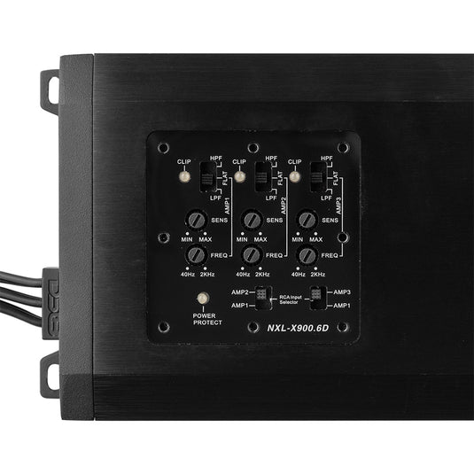 NXL 6-Channel Full-Range Class D IP67 Marine and Powersports Amplifier 6 x 150 Watts Rms @ 4-Ohm