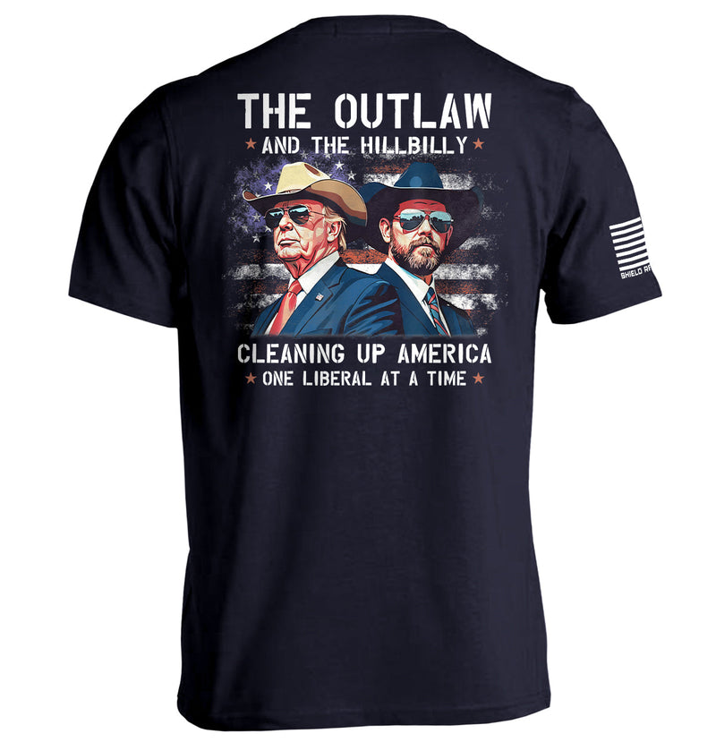 Load image into Gallery viewer, The Outlaw and the Hillbilly Cleaning up America One Liberal at a Time
