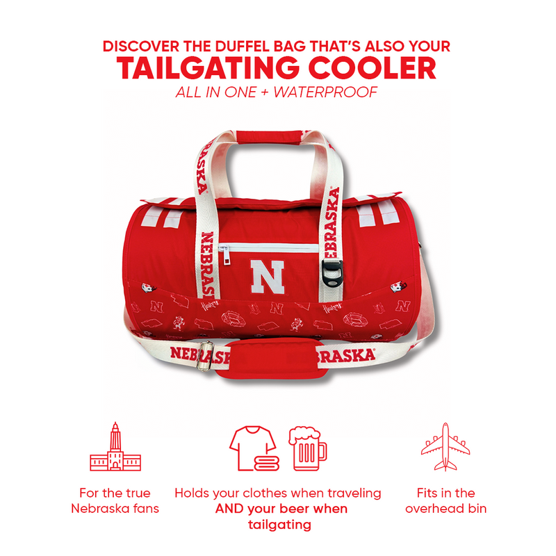 Load image into Gallery viewer, University of Nebraska Duffel Cooler
