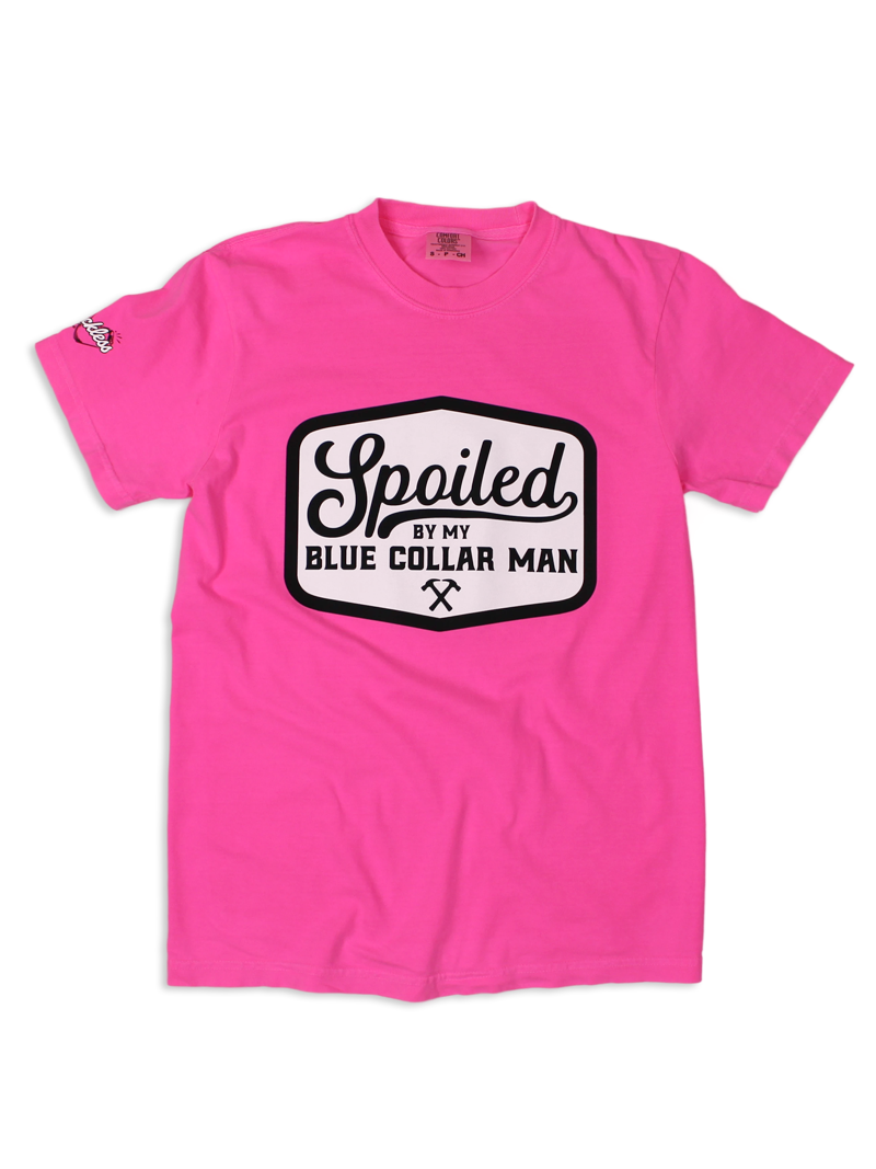 Load image into Gallery viewer, Spoiled By My Blue Collar Man Tee
