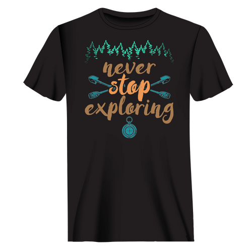 Never Stop Exploring T-Shirt for Men