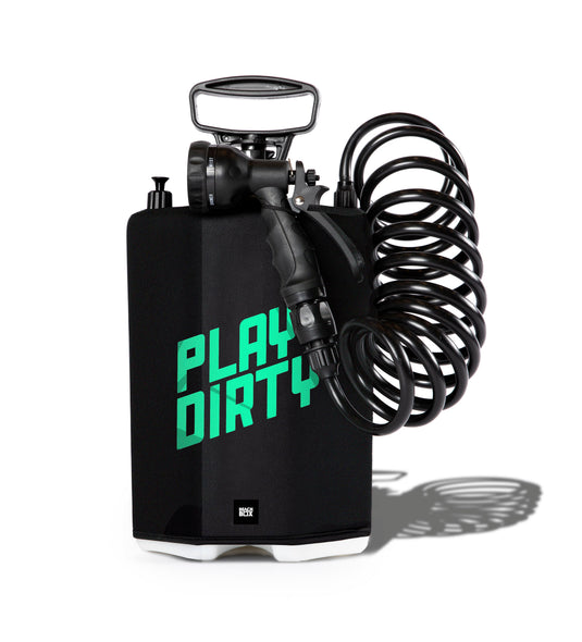 BeachBox Portable Outdoor Shower Tank - Play Dirty / Black