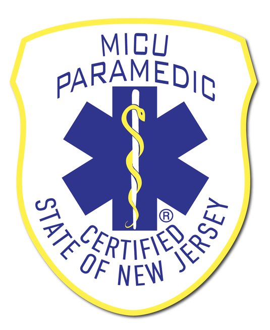 NEW JERSEY (NJ) PARAMEDIC (MEDIC) PATCH WINDOW DECAL