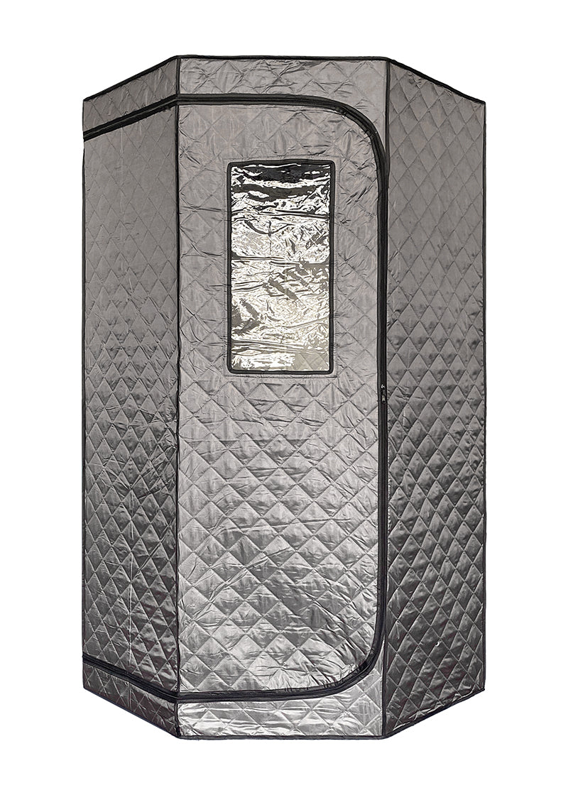 Load image into Gallery viewer, Blisspod Portable Personal Full Body 60 Min Rapid Steam Sauna | Pentagonal | Grey | Powerful 1600 Watts | 3.6L Stronger Steamer | 90X90X190cm
