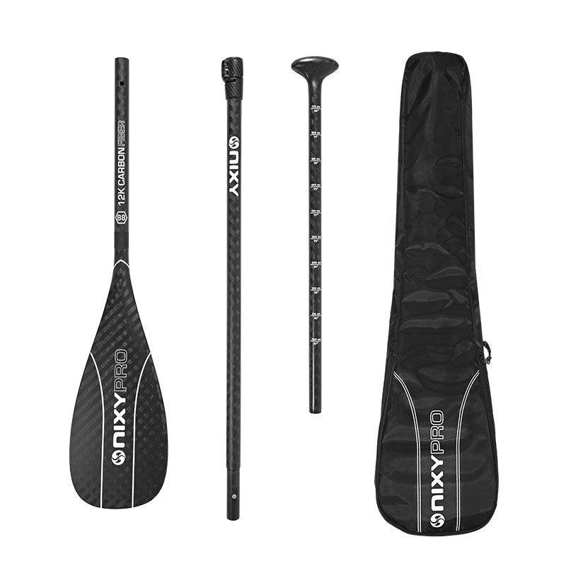 Load image into Gallery viewer, NIXY 3-Piece Adjustable 100% 12K Carbon Fiber SUP Pro Paddle
