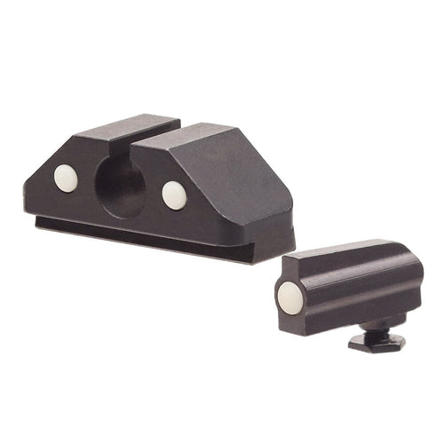 Dual Picture Sights compatible with: Glock, Walther PDP, Ruger RMX and others. White Inserts