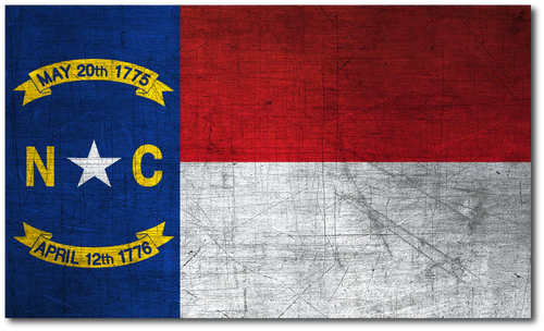 NORTH CAROLINA FLAG REFLECTIVE HELMET DECAL