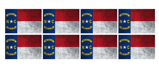 NORTH CAROLINA FLAG REFLECTIVE HELMET TRIM