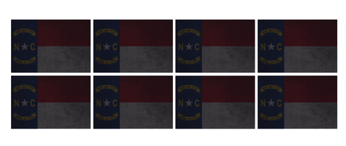 BLACKED OUT NORTH CAROLINA FLAG REFLECTIVE HELMET TRIM