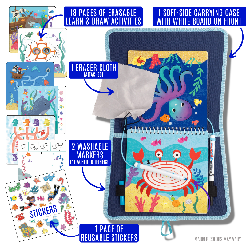 Load image into Gallery viewer, Totebook Kids Dry Erase Travel Activity Book
