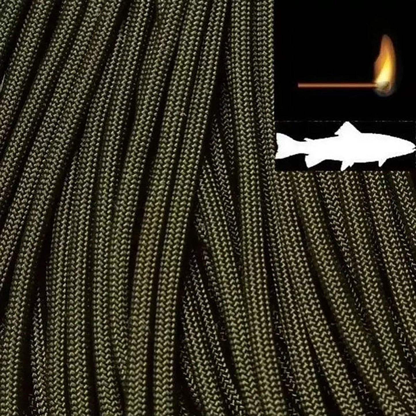 Enhanced "Fish & Fire" Emergency Survival Paracord - Easy to Handle "Quick Deploy" Speed Hank