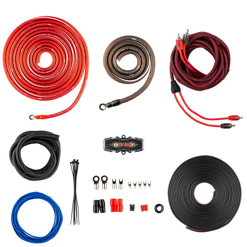 Load image into Gallery viewer, 4-GA OFC 100% Copper Amplifier Installation Kit - RED

