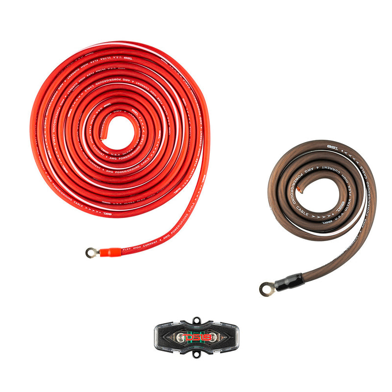 Load image into Gallery viewer, 4-GA OFC 100% Copper Amplifier Installation Kit - RED
