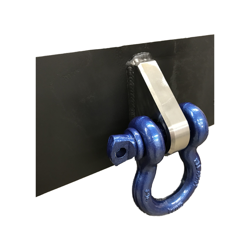 Load image into Gallery viewer, Weld on D-Ring Shackle Clevis Tab Mount Offset
