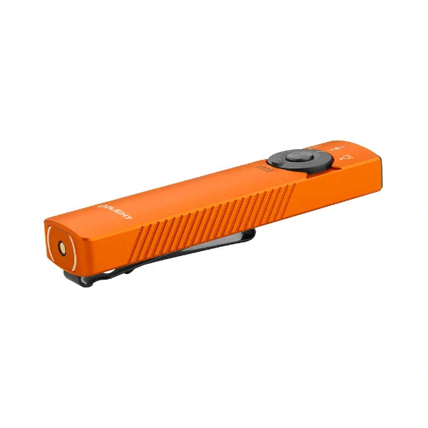 Load image into Gallery viewer, OLIGHT ARKFELDPRO3ROGV3 Arkfeld Pro Flat EDC Flashlight with LED Light UV and Laser - Orange
