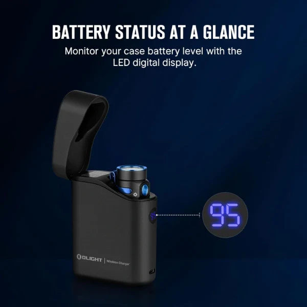 Load image into Gallery viewer, OLIGHT BATON4KITBK Baton 4 Powerful EDC Flashlight 1300 Lumens - Black - Premium (With Charging Case)
