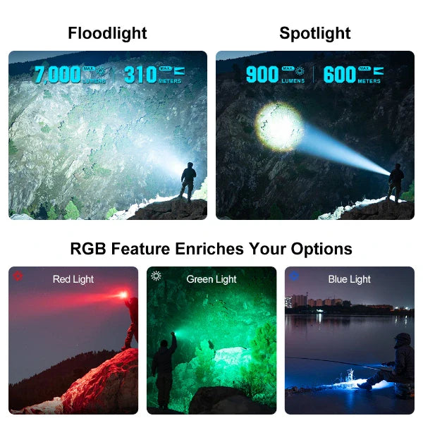 Load image into Gallery viewer, OLIGHT MARAUDERMINIBK Marauder Mini Powerful LED Flashlight With RGB
