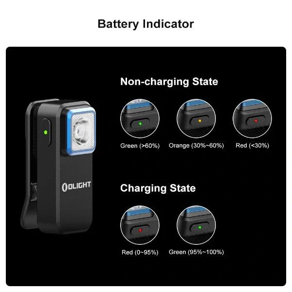 Load image into Gallery viewer, OLIGHT OCLIPBK Oclip Clip Light with White and Red Light - Black
