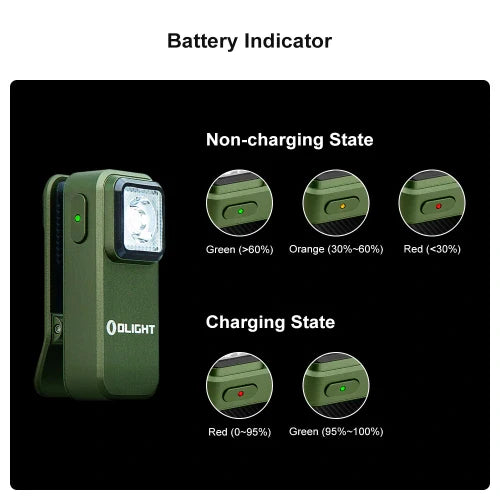 Load image into Gallery viewer, OLIGHT OCLIPODG Oclip Clip Light with White and Red Light - OD Green

