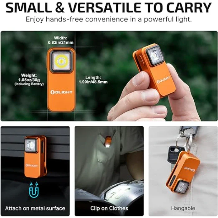 Load image into Gallery viewer, OLIGHT OCLIPOG Oclip Clip Light with White and Red Light - Orange
