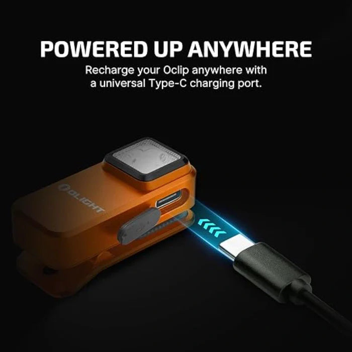 Load image into Gallery viewer, OLIGHT OCLIPOG Oclip Clip Light with White and Red Light - Orange
