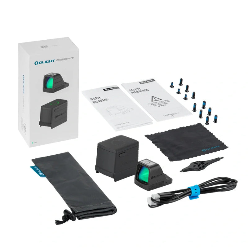 Load image into Gallery viewer, OLIGHT OSIGHTGN Osight 3 MOA with Magnetic Charging Cover - Green 3 MOA Dot - Black
