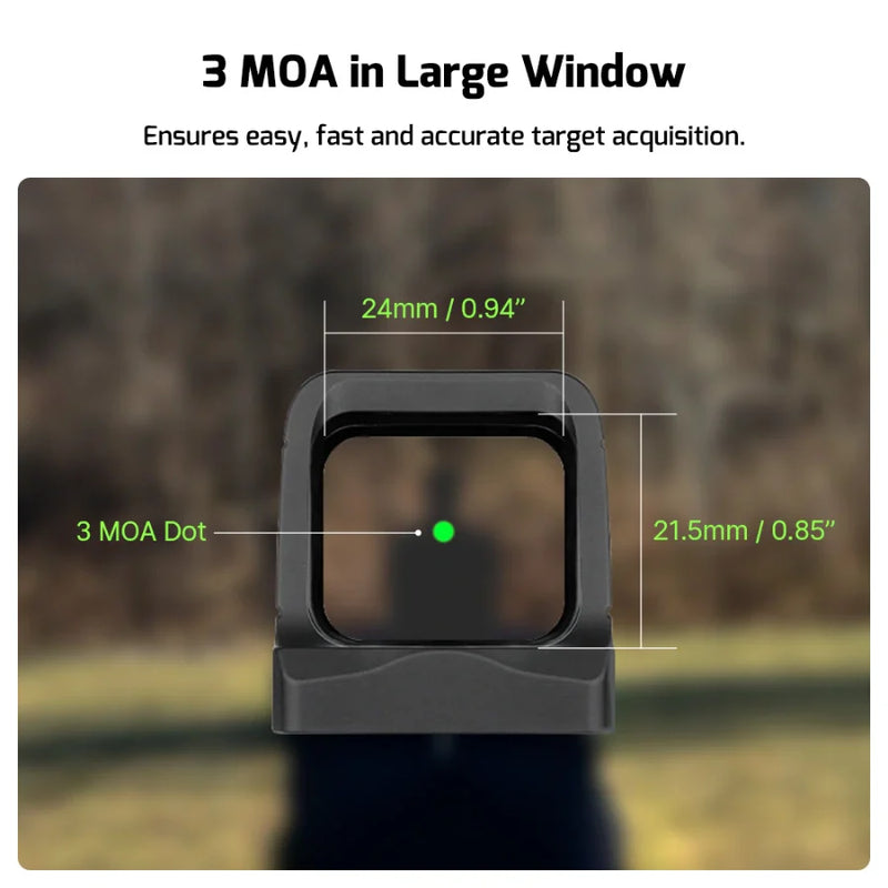 Load image into Gallery viewer, OLIGHT OSIGHTGN Osight 3 MOA with Magnetic Charging Cover - Green 3 MOA Dot - Black
