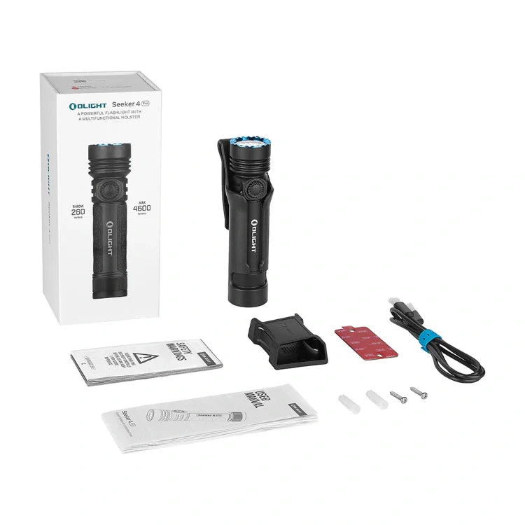 Load image into Gallery viewer, OLIGHT SEEKER4PROMTBKCW Seeker 4 Pro High Power Flashlight -Matte Black CW(5700~7000K)
