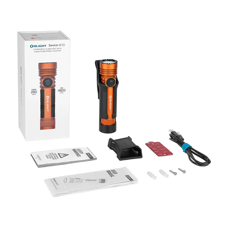 Load image into Gallery viewer, OLIGHT SEEKER4PROOG Seeker 4 Pro High Power Flashlight - Orange CW(5700~7000K)
