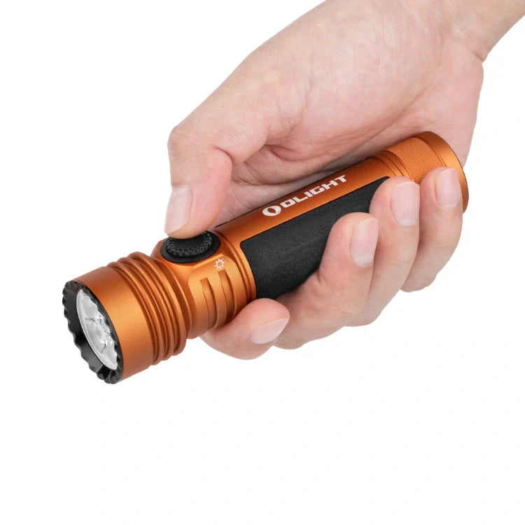 Load image into Gallery viewer, OLIGHT SEEKER4PROOG Seeker 4 Pro High Power Flashlight - Orange CW(5700~7000K)
