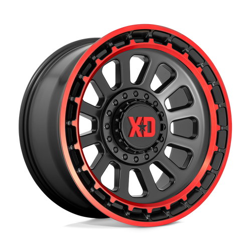Xd Xd856 Omega Satin Black Machined Lip With Red Tint