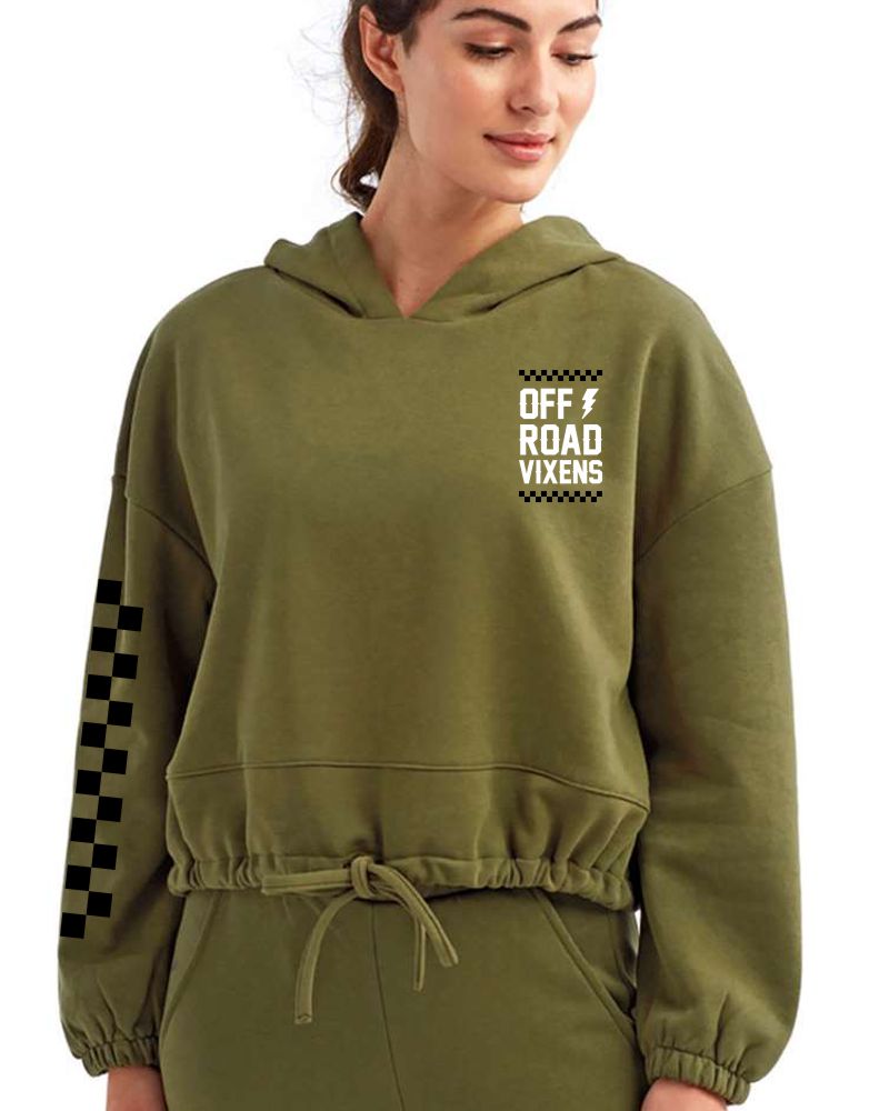 Load image into Gallery viewer, Obsessed Oversized Cropped Hoodie
