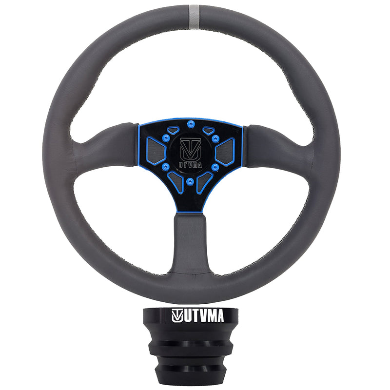 Load image into Gallery viewer, UTVMA Octane Leather Steering Wheel With Hub (Polaris, Can Am Models)
