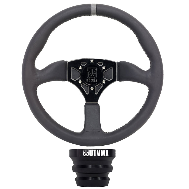 Load image into Gallery viewer, UTVMA Octane Leather Steering Wheel With Hub (Polaris, Can Am Models)
