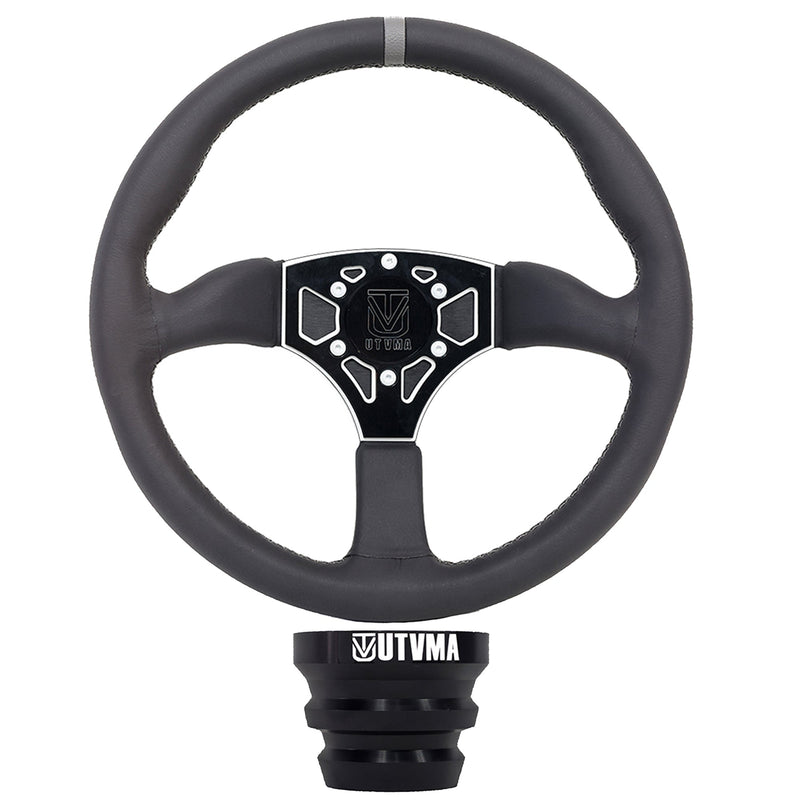 Load image into Gallery viewer, UTVMA Octane Leather Steering Wheel With Hub (Polaris, Can Am Models)
