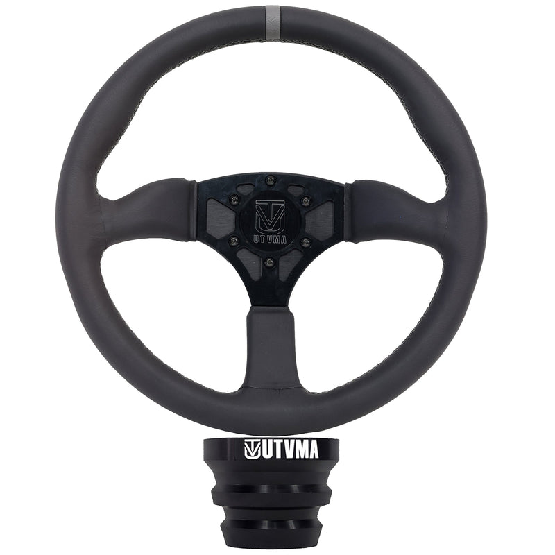 Load image into Gallery viewer, UTVMA Octane Leather Steering Wheel With Hub (Polaris, Can Am Models)
