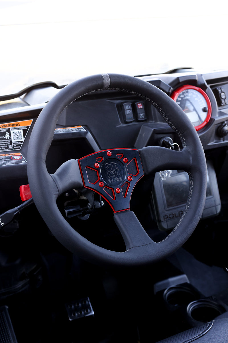 Load image into Gallery viewer, UTVMA Octane Leather Steering Wheel With Hub (Polaris, Can Am Models)
