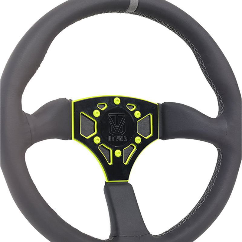 Load image into Gallery viewer, UTVMA Octane Leather Steering Wheel With Hub (Polaris, Can Am Models)
