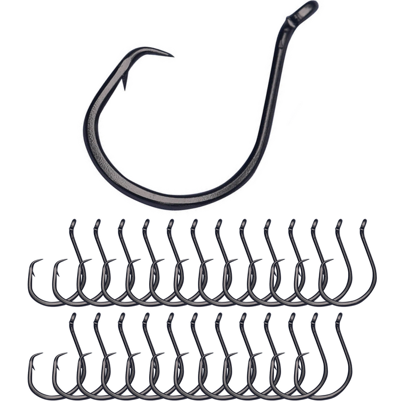 Load image into Gallery viewer, Reaction Tackle Heavyweight Catfish Circle Hooks - Offset Octopus Hooks (25 Pack) - New
