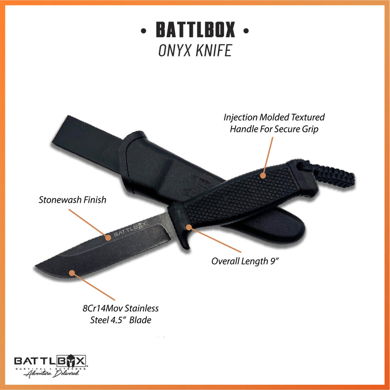Load image into Gallery viewer, BattlBox Onyx Fixed Blade Knife
