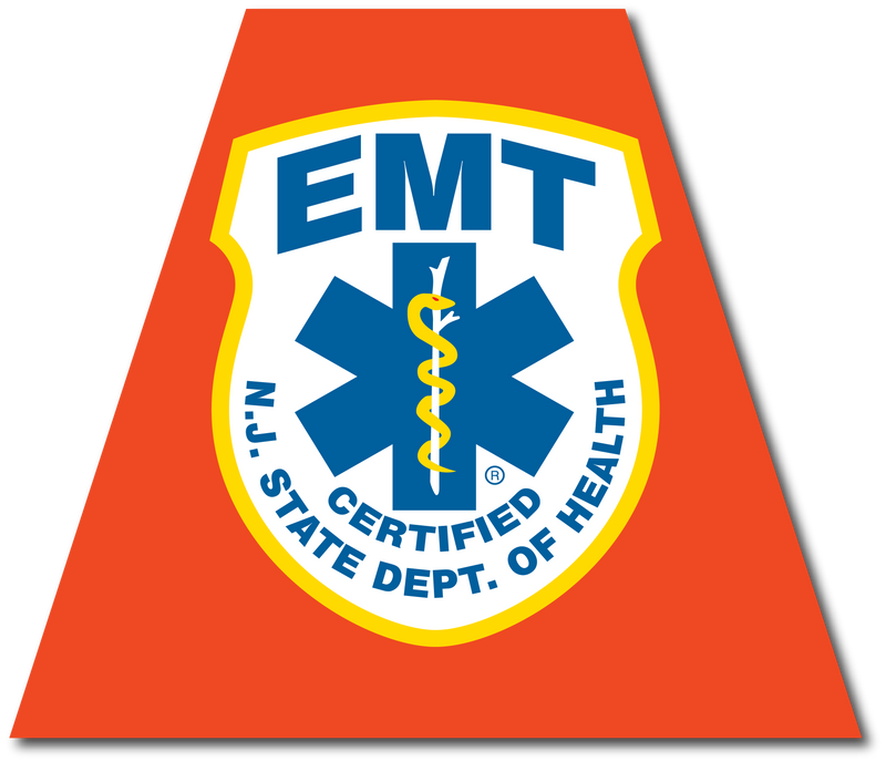 Load image into Gallery viewer, NEW JERSEY EMT REFLECTIVE HELMET (TET) TETRAHEDRON
