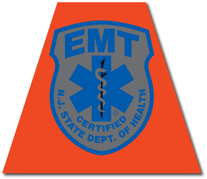 Load image into Gallery viewer, NEW JERSEY SUBDUED EMT REFLECTIVE HELMET (TET) TETRAHEDRON
