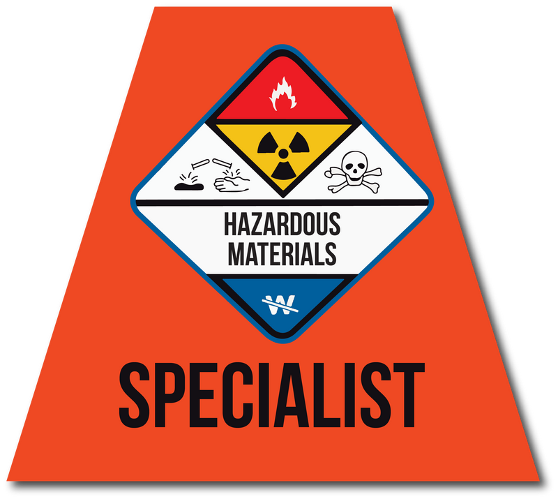 Load image into Gallery viewer, HAZMAT SPECIALIST REFLECTIVE HELMET (TET) TETRAHEDRON
