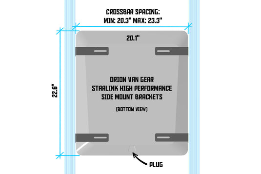 Gen 1 Flat High Performance Starlink Mounting Brackets