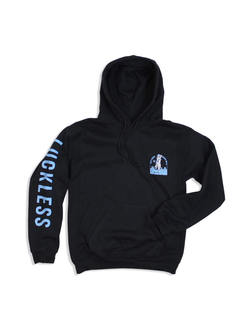 Load image into Gallery viewer, Out Here Being Wild Hoodie Dew Blue
