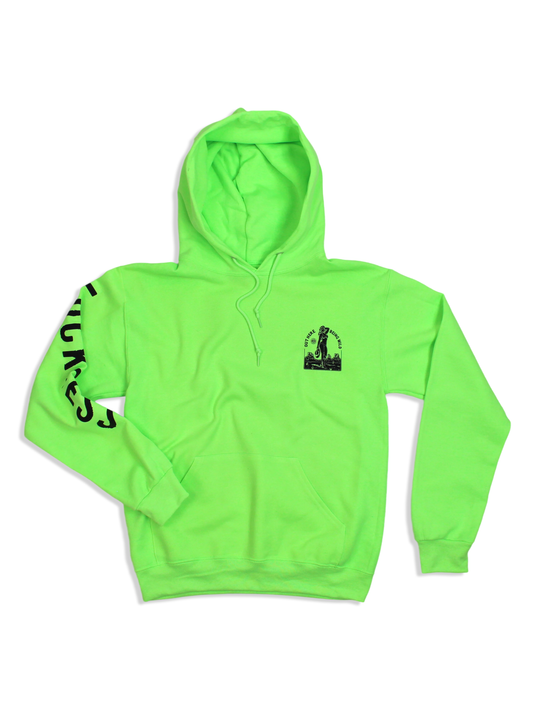 Out Here Being Wild Hoodie Neon Green